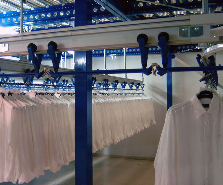 Manual hanging garment system