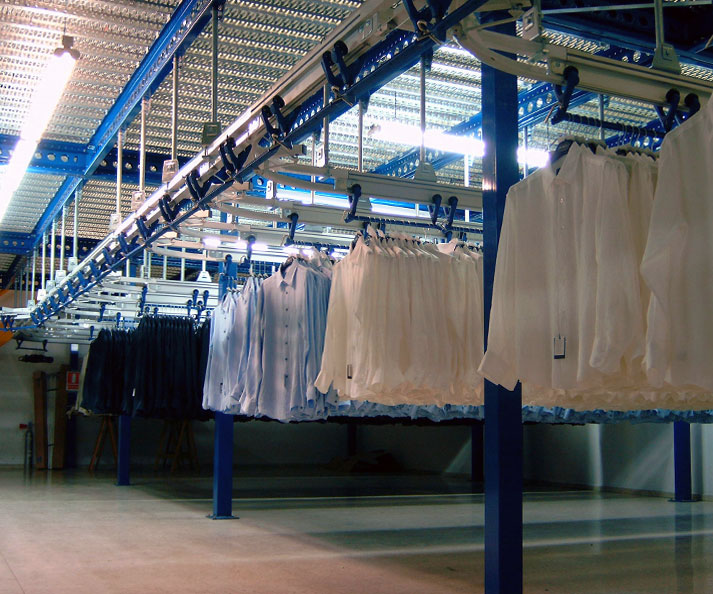 Manual hanging garment system